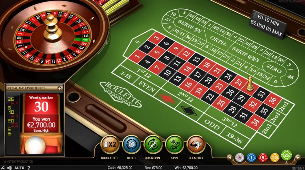 Big win of real money at Netents RVirtual Roulette Advanced