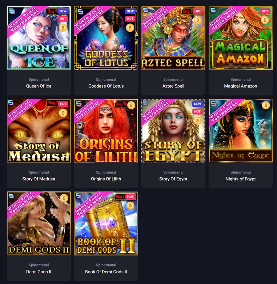 Quilifying Spinomenal slots for the Women Power Tournament