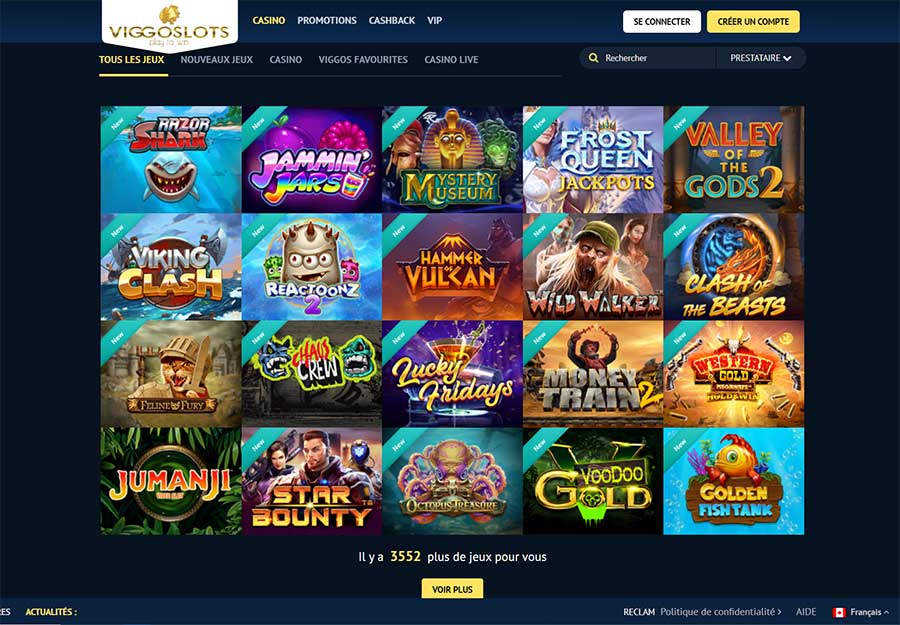 Viggoslots homepage screeshot