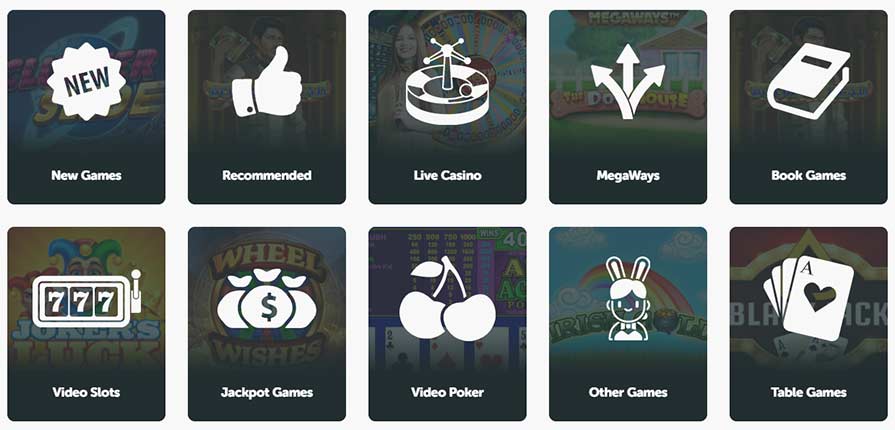 You can play different types of games categorized for easy access 