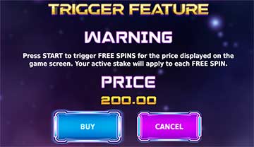 Trigger a feature by buying a bonus