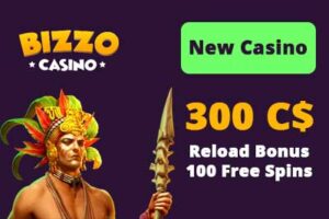 Bizzo Casino reload bonus on Thursday