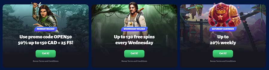 Promotions and Cashback avery week at Slot Hunter online casino