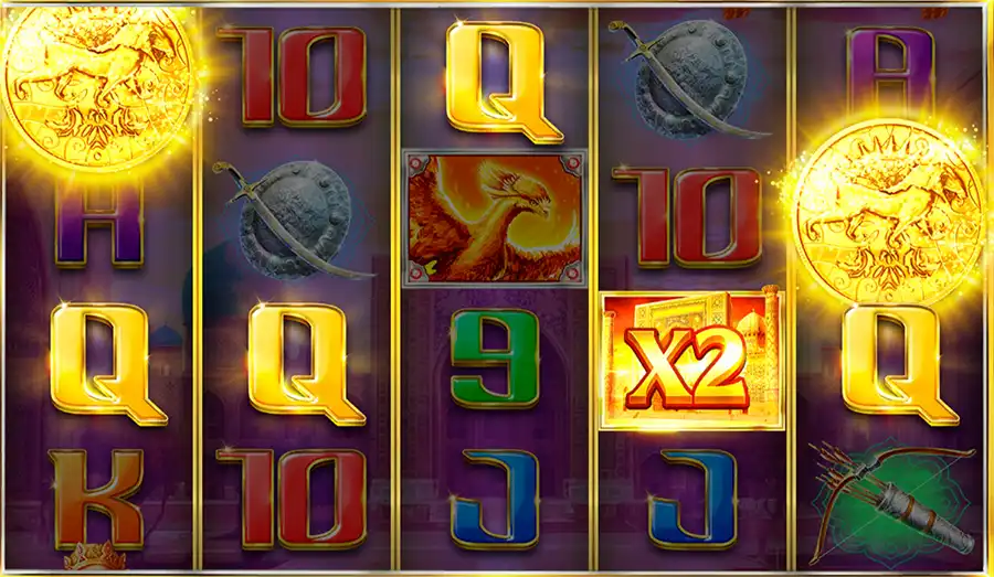Samarkand's Gold bonus retriggered and a wild multiplier