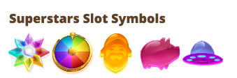 Netent's Superstars slot symbols