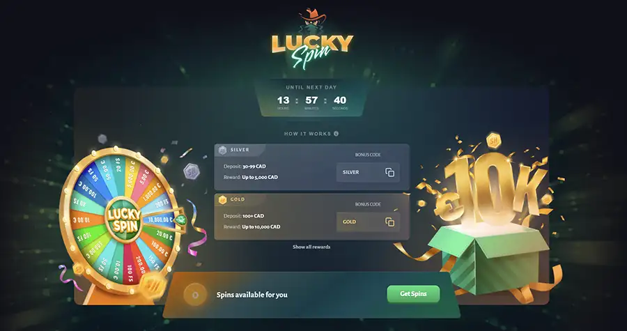 Lucky Spin Promo at Slot HUnter Casino
