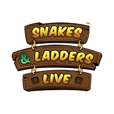 Logotipo del programa de juegos en vivo de serpientes y escaleras