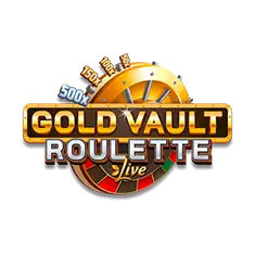 Logotipo do jogo ao vivo Gold Vault Roulette da Evolution